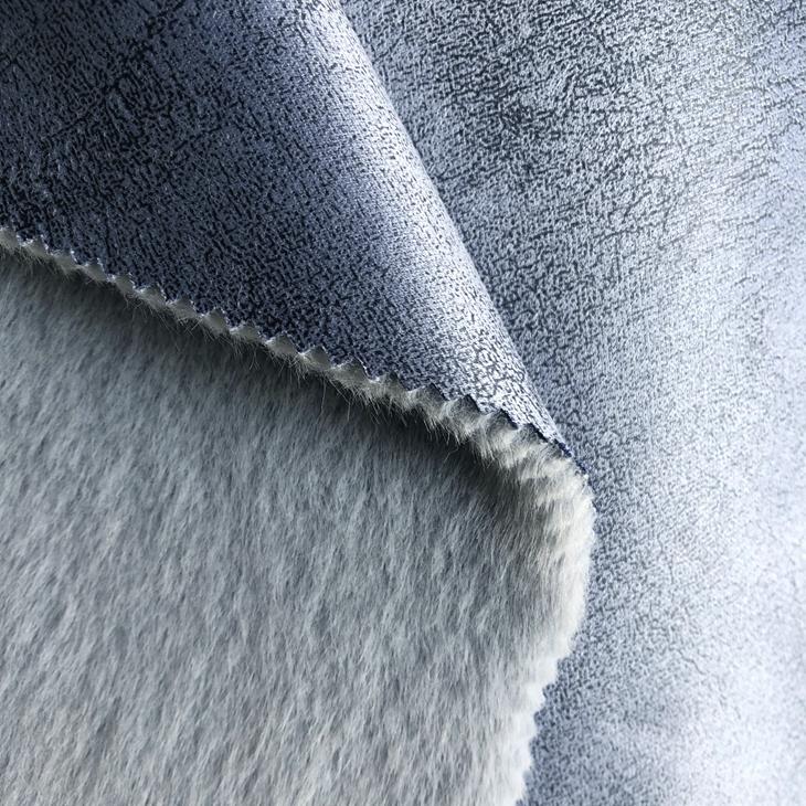 Popular Suede With Faux Mink Fur Fabric